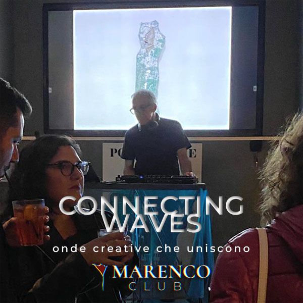 Dj Mortimer alla consolle durante l’aperitivo Connecting Waves del Marenco Club al Gallery 16 di Bologna, 18 ottobre 2025