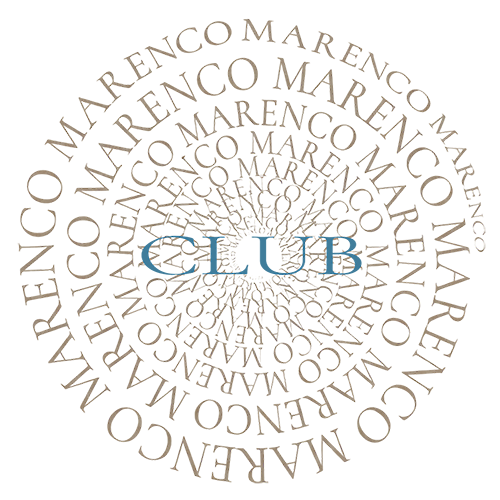 Composizione grafica radiale del logo Marenco Club